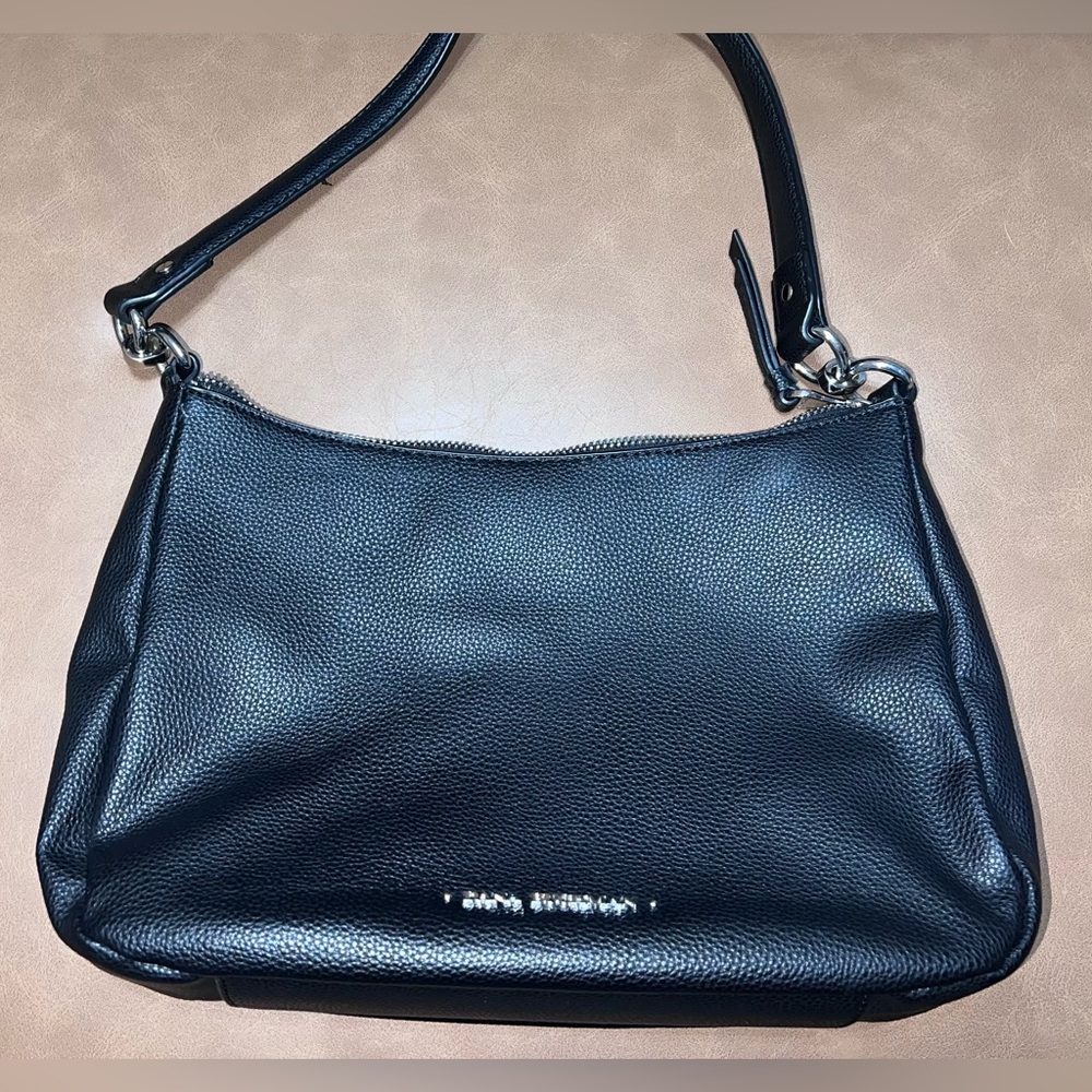 Dana Buchman Faux Leather Cross Body Handbag - Black